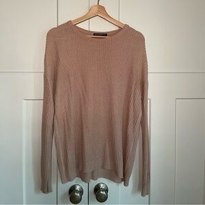 Brandy Melville pink long sleeved knit sweater